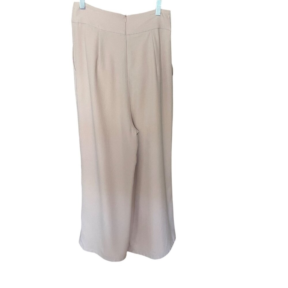 Beulah Style Womens Beige Wide-Leg Pants S 100% Polyester - Picture 4 of 5